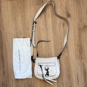 Rebecca Minkoff Cream Leather Crossbody Bag